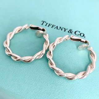 ティファニー(Tiffany & Co.)のティファニー 廃盤 ヴィンテージ ツイスト フープ イヤリング 美品 x15(ピアス)