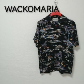 ワコマリア(WACKO MARIA)の●中古・メンズ●【WACKOMARIA】アロハシャツ　黒　S　キュプラ　シルク(シャツ)