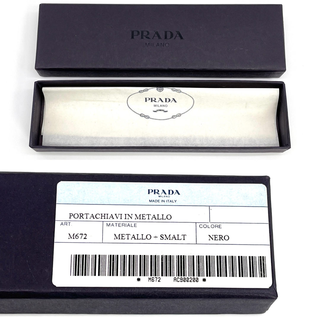 PRADA(プラダ)のプラダ M672 メタル キーホルダー キーリング バッグチャーム 全長15㎝ レディースのファッション小物(キーホルダー)の商品写真