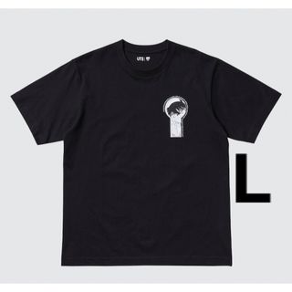 ユニクロ(UNIQLO)の【未使用】ユニクロ 名探偵コナン 半袖 Tシャツ L 黒 鍵穴 コナン＆決め台詞(Tシャツ/カットソー(半袖/袖なし))