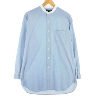 ブルックスブラザース(Brooks Brothers)の古着 ブルックスブラザーズ Brooks Brothers 1818 スタンドカラー 長袖 ストライプシャツ メンズM /eaa442384(シャツ)