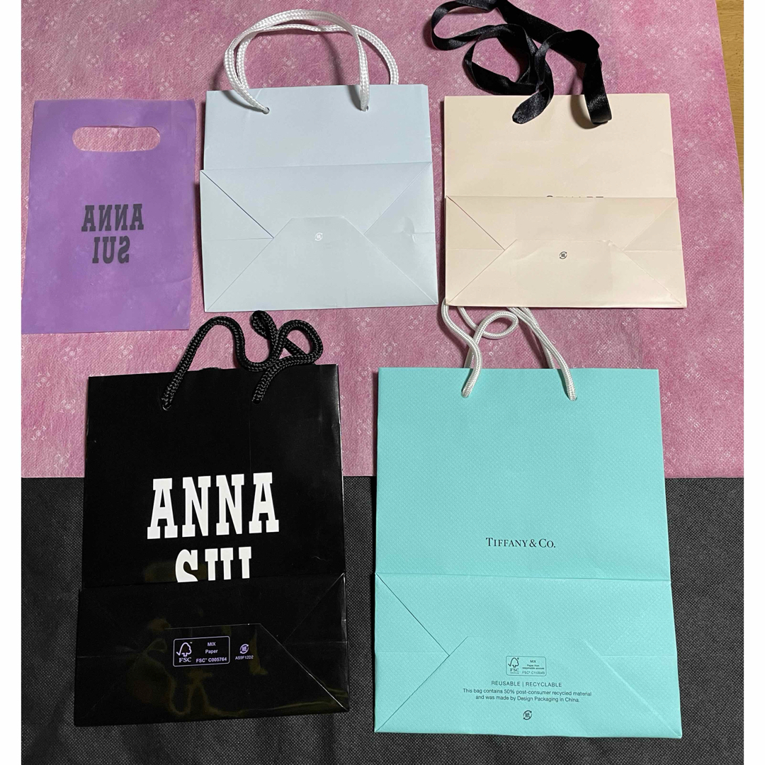 Tiffany & Co.(ティファニー)のティファニー　サマンサ　ジルスチュアート　アナスイ　ブランドショップ袋5枚セット レディースのバッグ(ショップ袋)の商品写真