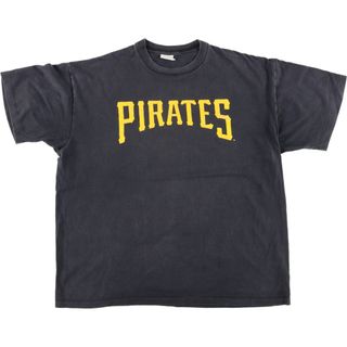 古着 90年代 Majestic MLB PITTSBURGH PIRATES ピッツバーグパイレーツ スポーツTシャツ USA製 メンズXXL ヴィンテージ /eaa445869(Tシャツ/カットソー(半袖/袖なし))