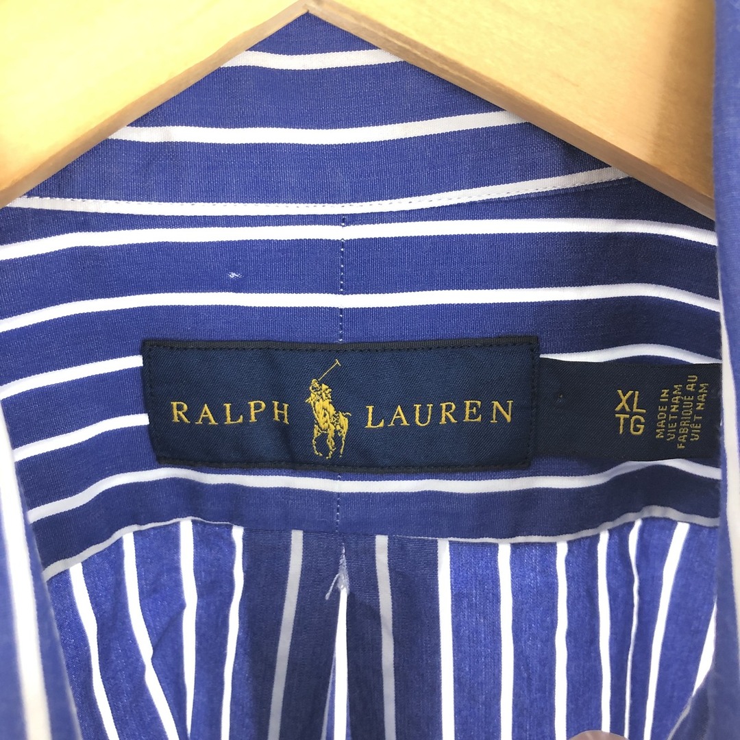 Ralph Lauren(ラルフローレン)の古着 ラルフローレン Ralph Lauren 長袖 ボタンダウンストライプシャツ メンズXL /eaa442204 メンズのトップス(シャツ)の商品写真