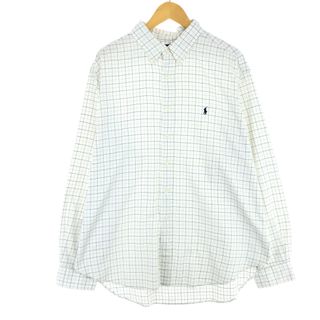 ラルフローレン(Ralph Lauren)の古着 ラルフローレン Ralph Lauren CUSTOM FIT 長袖 ボタンダウンチェックシャツ メンズXXL /eaa442224(シャツ)