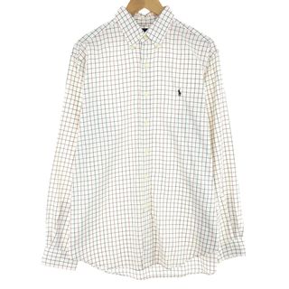 ラルフローレン(Ralph Lauren)の古着 ラルフローレン Ralph Lauren CLASSIC FIT 長袖 ボタンダウンチェックシャツ メンズL /eaa442222(シャツ)