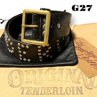 TENDERLOIN - 希少品！ TENDERLOIN HTC PORTER スタッズ ベルト 32 黒