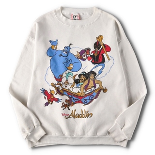 古着 90年代 DISNEY DESIGNS ALADDIN アラジン キャラクタースウェットシャツ トレーナー USA製 メンズXL ヴィンテージ /eva001753(スウェット)