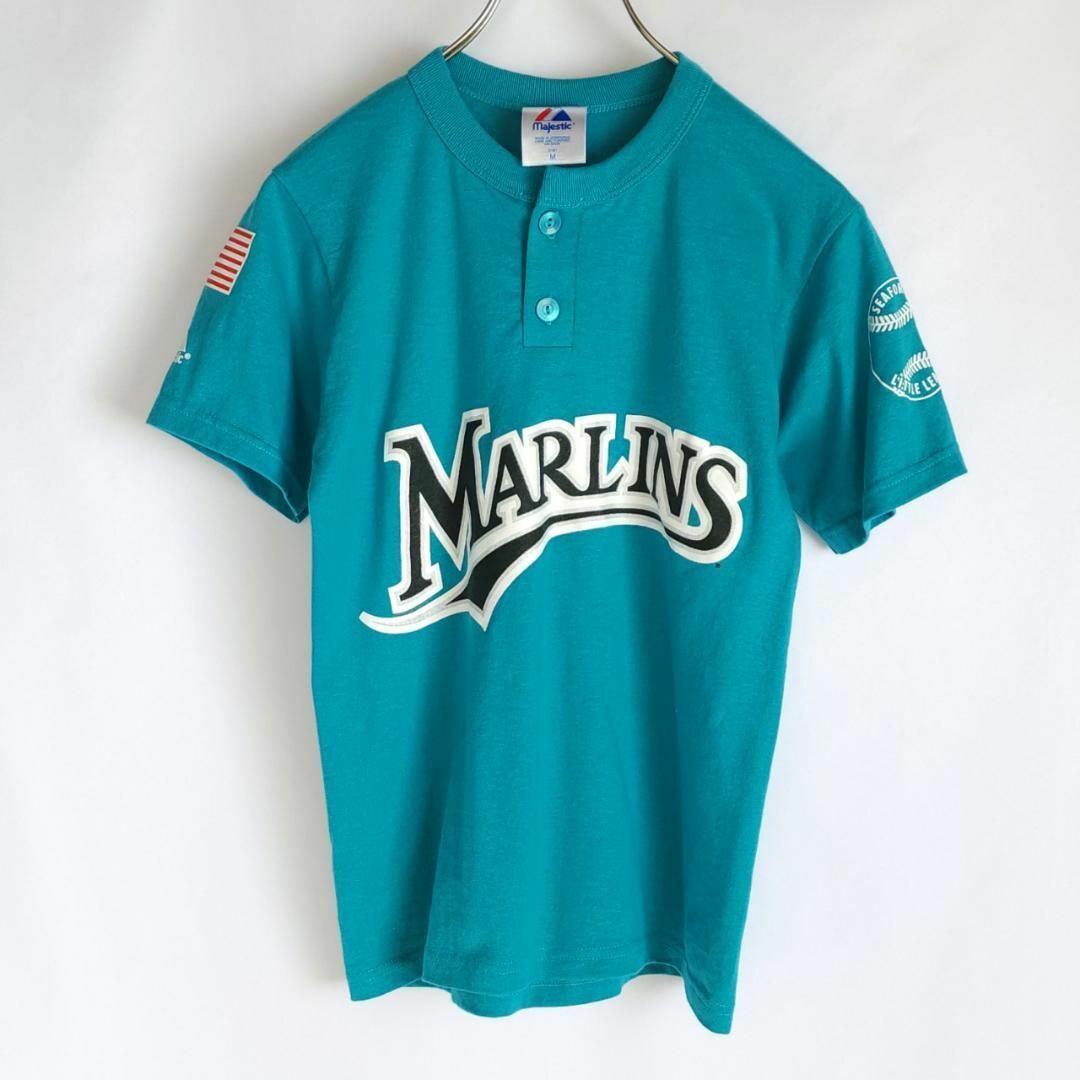 Majestic(マジェスティック)のMサイズ/マジェスティック MLB マイアミマーリンズ 背番号4 半袖Tシャツ キッズ/ベビー/マタニティのキッズ服男の子用(90cm~)(Tシャツ/カットソー)の商品写真