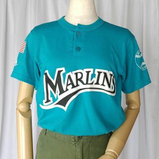 マジェスティック(Majestic)のMサイズ/マジェスティック MLB マイアミマーリンズ 背番号4 半袖Tシャツ(Tシャツ/カットソー)