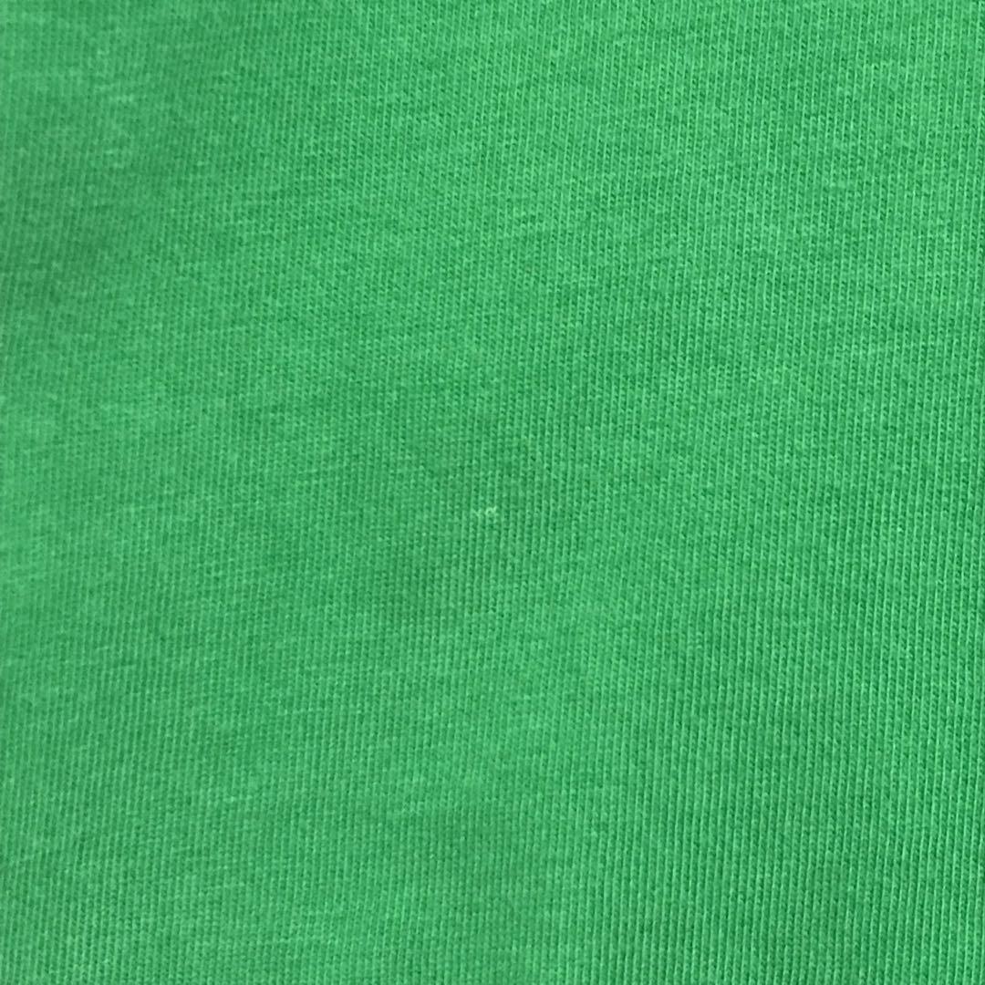 adidas(アディダス)の【万国旗タグ】アディダス　刺繍ロゴ入りリンガーTシャツ グリーン　H735 メンズのトップス(Tシャツ/カットソー(半袖/袖なし))の商品写真