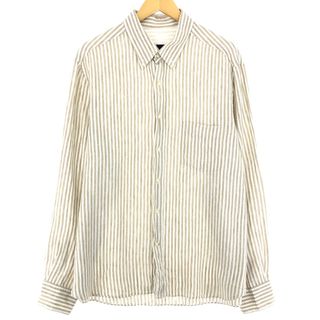 古着 Massimo dutti 長袖 ボタンダウンストライプシャツ メンズXXL /eaa442127(シャツ)