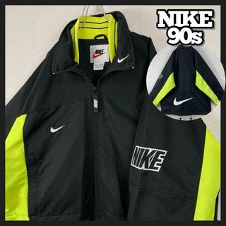 ナイキ(NIKE)の超希少 90s ナイキ ナイロン トラックジャケット ボルト ビックスウッシュ(ナイロンジャケット)