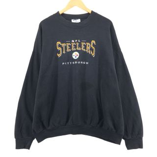 古着 ビックサイズ 90年代 CSA NFL PITTSBURGH STEELERS ピッツバーグスティーラーズ プリントスウェットシャツ トレーナー USA製 メンズXXXL ヴィンテージ /eaa410510(スウェット)