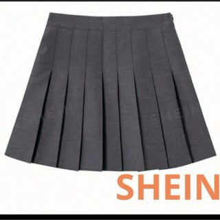 SHEIN - シーイン　SHEIN ミニスカート　インパン　グレー　制服　プリーツスカート