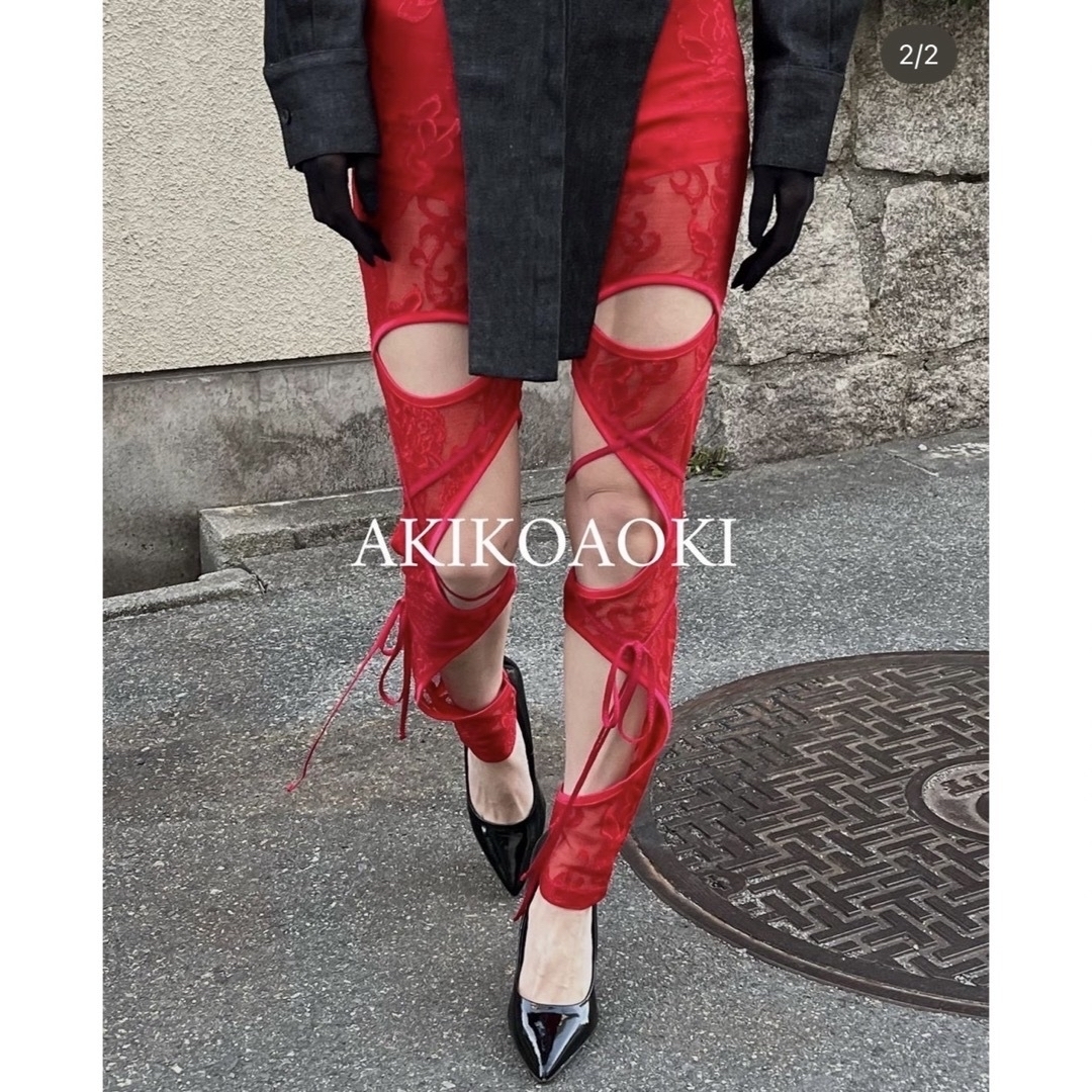 COMME des GARCONS - AKIKOAOKI /Linge leggings long / redの COMME des GARCONS - AKIKOAOKI /Linge leggings long / redの