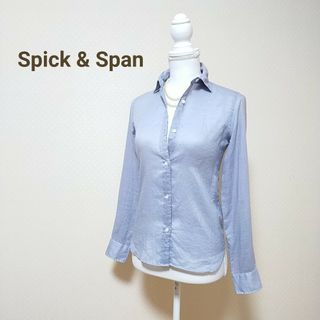 スピックアンドスパン(Spick & Span)のスピックアンドスパン　リネン100%シャツ　ブラウス　羽織り　美シルエット　S(シャツ/ブラウス(長袖/七分))