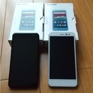 美品　２台　Android One　SHARP 507SH　ブラック　ホワイト(スマートフォン本体)