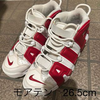 ナイキ(NIKE)のレア　NIKE モアテン 赤×白　エアモアアップテンポ(スニーカー)