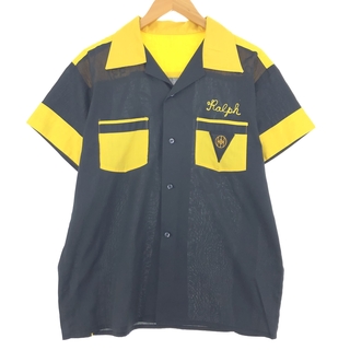 古着 70~80年代 オープンカラー ボウリングシャツ メンズL ヴィンテージ /eaa446596(シャツ)