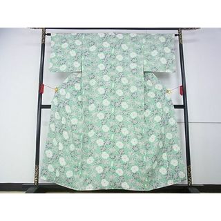 平和屋-こころ店■上質な小紋　花尽くし　正絹　逸品　AAAD8204Atn(着物)