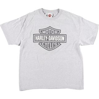 ハーレーダビッドソン(Harley Davidson)の古着 ハーレーダビッドソン Harley-Davidson Hanes モーターサイクル バイクTシャツ USA製 メンズL /eaa441591(Tシャツ/カットソー(半袖/袖なし))