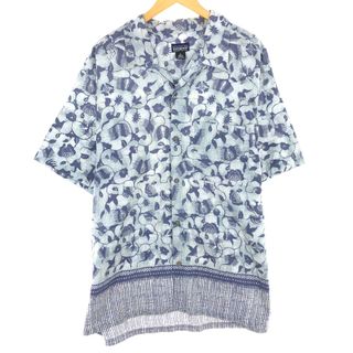 パタゴニア(patagonia)の古着 00年代 パタゴニア Patagonia ORGANIC COTTON オーガニックコットン 53304SP2002 総柄 オープンカラー ハワイアンアロハシャツ メンズXL /eaa442622(シャツ)