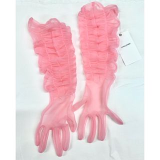 FUMIKA_UCHIDA - FUMIKA UCHIDA： SHIRRING GLOVES - PINK 