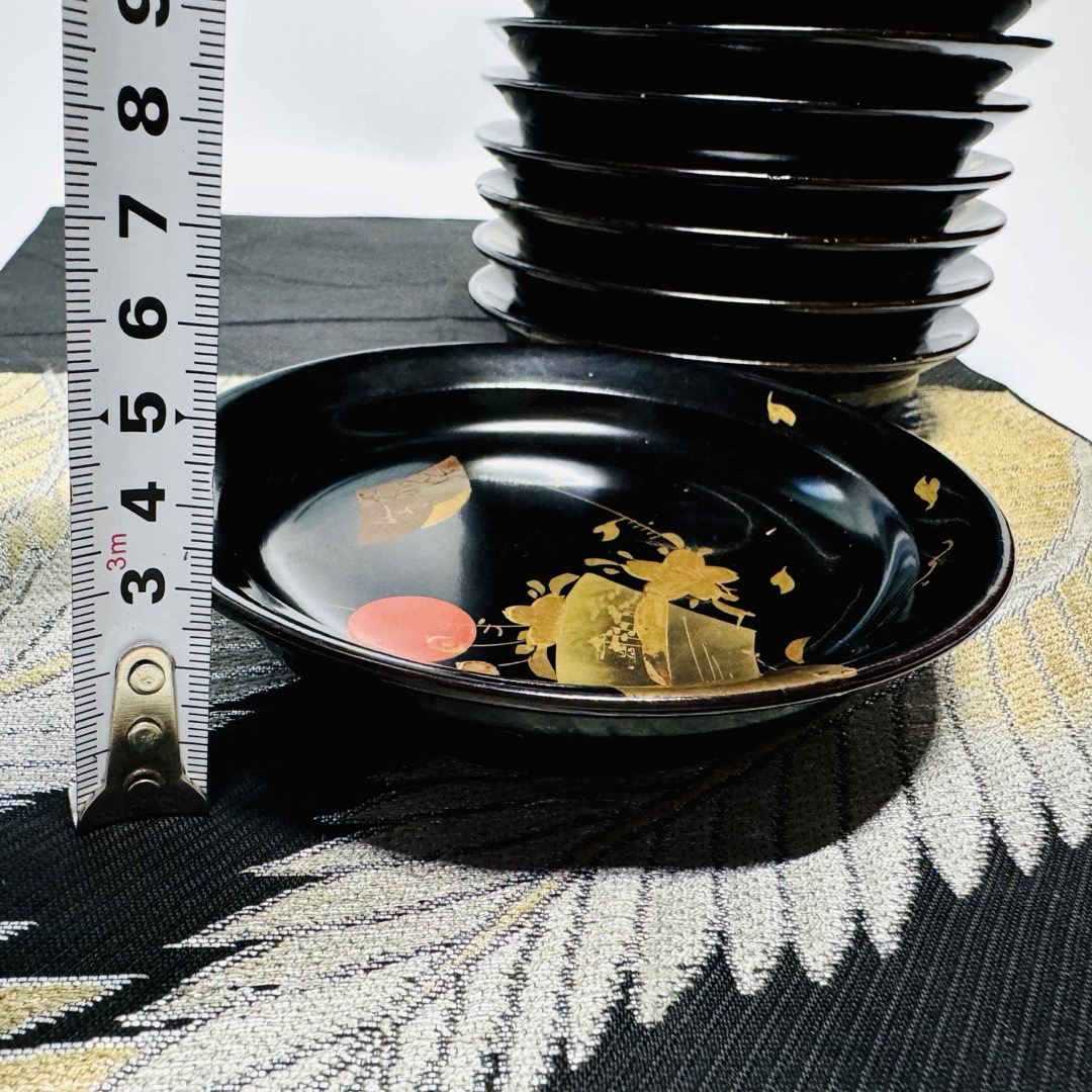 a1052 やすき 輪島塗 漆器 木製 皿 菓子皿 茶道具 未使用 長期保管品 a1052 やすき 輪島塗 漆器 木製 皿 菓子皿 茶道具 未使用 長期保管品