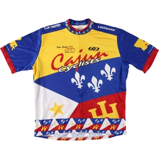 古着 LOUIS GARNEAU ハーフジップ 半袖 サイクリングシャツ USA製 メンズXXL /eaa440582(シャツ)