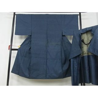 平和屋-こころ店■男性　本場大島紬　アンサンブル　亀甲柄　正絹　逸品　AAAD6991Bwt(着物)