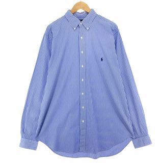 ラルフローレン(Ralph Lauren)の古着 ラルフローレン Ralph Lauren CLASSIC FIT 長袖 ボタンダウンストライプシャツ メンズL /eaa446949(シャツ)