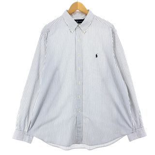 ラルフローレン(Ralph Lauren)の古着 ラルフローレン Ralph Lauren CLASSIC FIT クラシックフィット 長袖 ボタンダウンストライプシャツ メンズXL /eaa446950(シャツ)