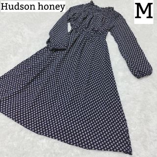 Hudson honey ハドソンハニー 長袖 ロング ワンピース M(ロングワンピース/マキシワンピース)