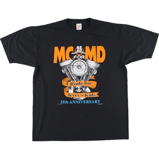 ジャージーズ(JERZEES)の古着 90年代 ジャージーズ Jerzees MC for MD モーターサイクル バイクTシャツ USA製 メンズL ヴィンテージ /eaa446899(Tシャツ/カットソー(半袖/袖なし))