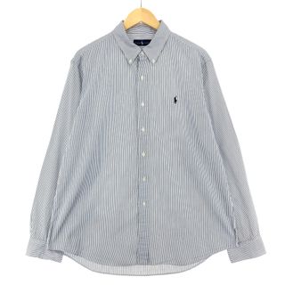 ラルフローレン(Ralph Lauren)の古着 ラルフローレン Ralph Lauren 長袖 ボタンダウンストライプシャツ メンズXL /eaa446941(シャツ)