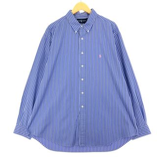 ラルフローレン(Ralph Lauren)の古着 ラルフローレン Ralph Lauren CLASSIC FIT クラシックフィット 長袖 ボタンダウンストライプシャツ メンズXXL /eaa446946(シャツ)