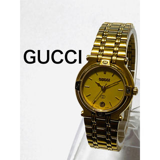 グッチ(Gucci)の良品　GUCCI グッチ　ゴールドブレス　コマ付き　レディース腕時計(腕時計)