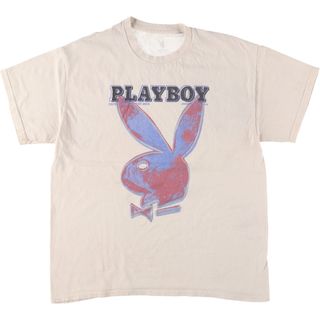 古着 プレイボーイ PLAYBOY 半袖 ロゴTシャツ メンズL /eaa441755(Tシャツ/カットソー(半袖/袖なし))