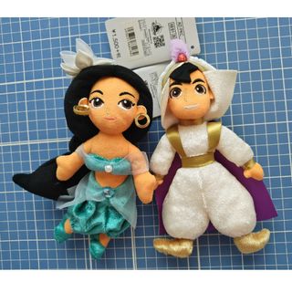 ディズニー(Disney)のジャスミン & アラジン(王子様姿) ペア マスコット ディズニープリンセス(キャラクターグッズ)