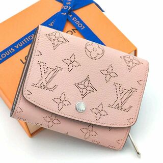 LOUIS VUITTON - 【超極美品】ルイヴィトン マヒナ イリス コンパクト 折り財布 ピンク