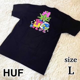 ハフ(HUF)の美品　HUF　KAWAII TT S/S TEE M Tシャツ　半袖　黒(Tシャツ/カットソー(半袖/袖なし))