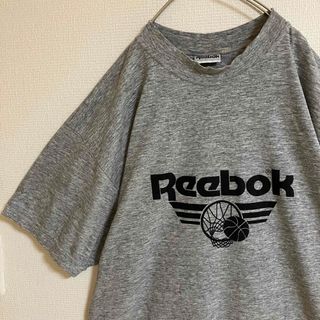 リーボック(Reebok)のReebokリーボックオーバーサイズTシャツtシャツ霜降りビッグロゴteeグレー(Tシャツ/カットソー(半袖/袖なし))