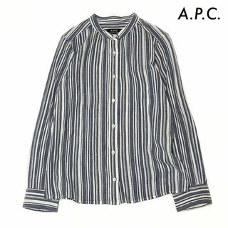 アーペーセー(A.P.C)のA.P.C. アーペーセー★ストライプ柄 長袖シャツ ブラウス ブルー 青(シャツ/ブラウス(長袖/七分))