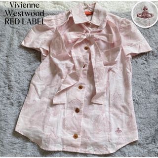 ヴィヴィアンウエストウッド(Vivienne Westwood)の【ヴィヴィアンウエストウッド】かわいい♡ボウタイブラウス シャツ オーブ 変形(シャツ/ブラウス(半袖/袖なし))