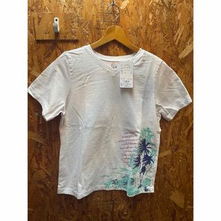 スカラー(ScoLar)のスカラー　scolar 742003：南国の海とフラミンゴプリントTシャツ(Tシャツ/カットソー(半袖/袖なし))