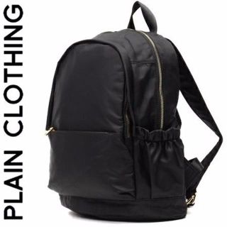 プレーンクロージング(PLAIN CLOTHING)の[￥12,000] * PLAIN CLOTHING * ナイロン リュック/黒(リュック/バックパック)