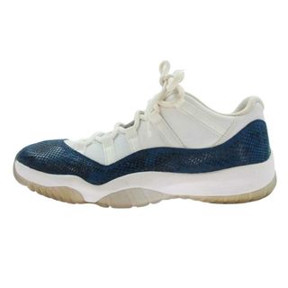 ナイキ(NIKE)のNIKE ナイキ スニーカー CD6846-102  AIR JORDAN 11 RETRO LOW LE  エア ジョーダン 11 レトロ ロー ローカットスニーカー ネイビー系 ホワイト系 28【中古】(スニーカー)