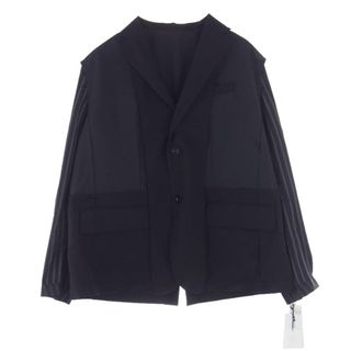 Sacai サカイ ジャケット 24SS 24-03265M Suiting Jacket ドッキング スーチング 2B テーラードジャケット ブラック系 3【極上美品】【中古】