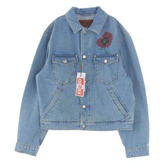 KENZO - KENZO ケンゾー デニムジャケット 22AW FC65DV3019GI TRUCKER DENIM JACKET ポピープリント スカイブルー トラッカー デニムジャケット インディゴブルー系 L【新古品】【未使用】【中古】